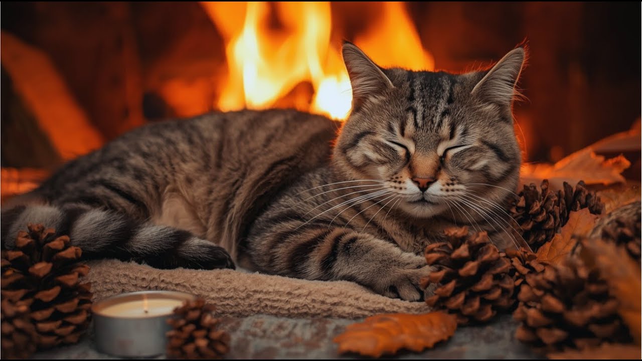 Cat Purring asm Calming Music for Cats 🐈Music for deep Sleep