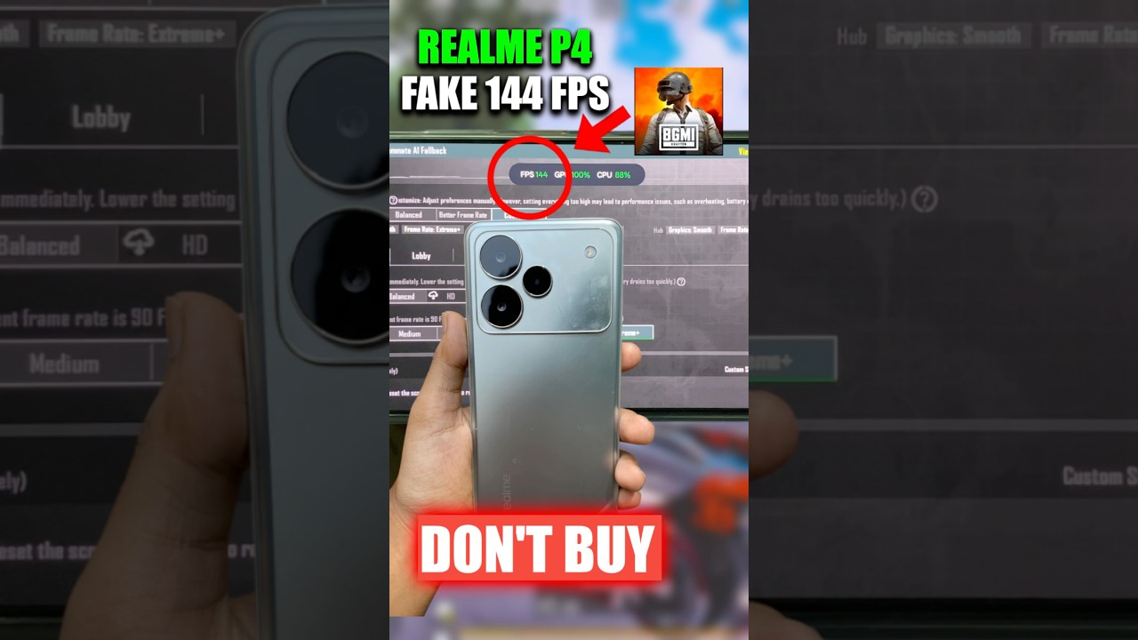 Don&rsquo;t Buy Realme P4 For Gaming Fake 144 Fps 😡 #realmep4 #bgmi #pubgmobile
