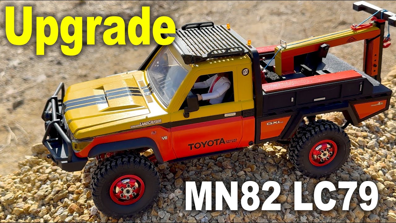 MN82 New 1/12 RC car Toyota LC79 Pickup → tow truck Upgrade | a driving tester