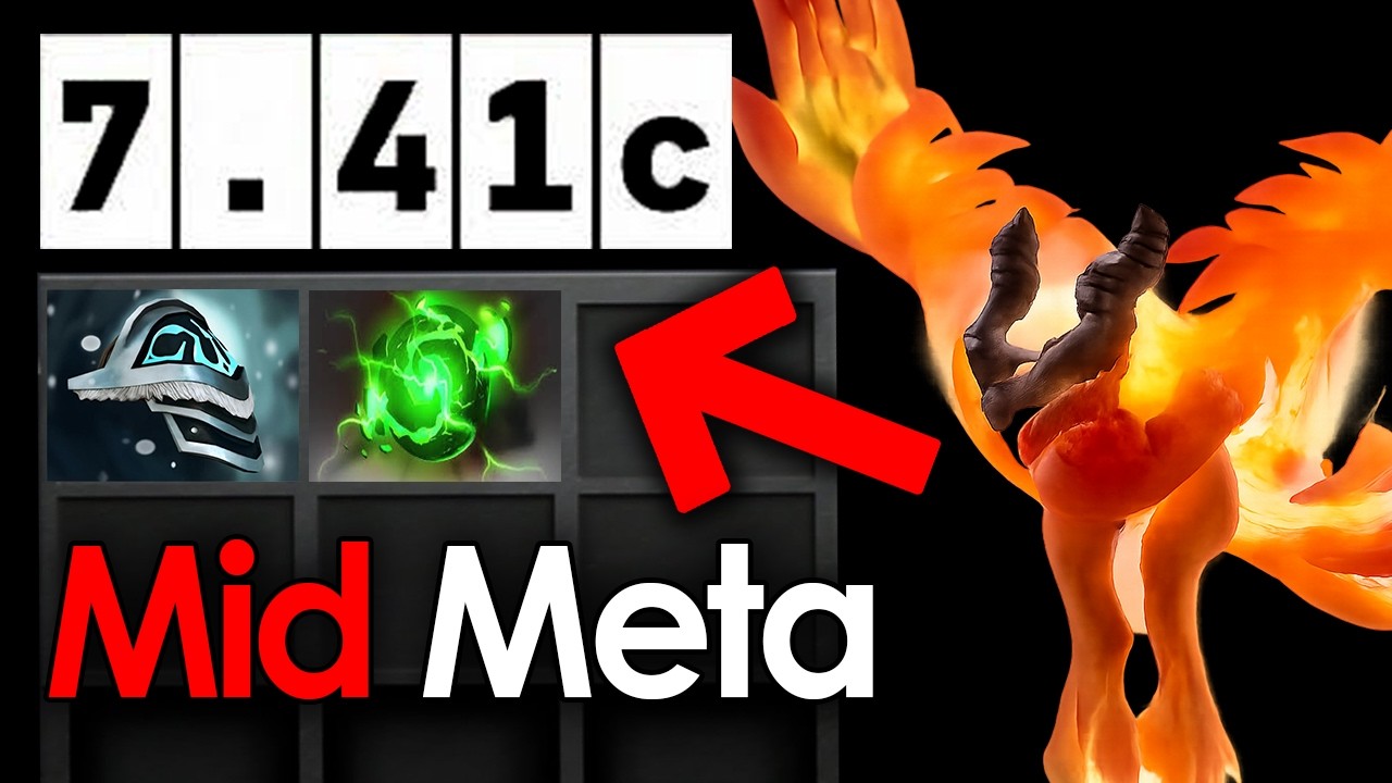 The NEW Phoenix Mid Meta? Shiva's Guard + Refresher Orb Dota 2 Patch 7.41c