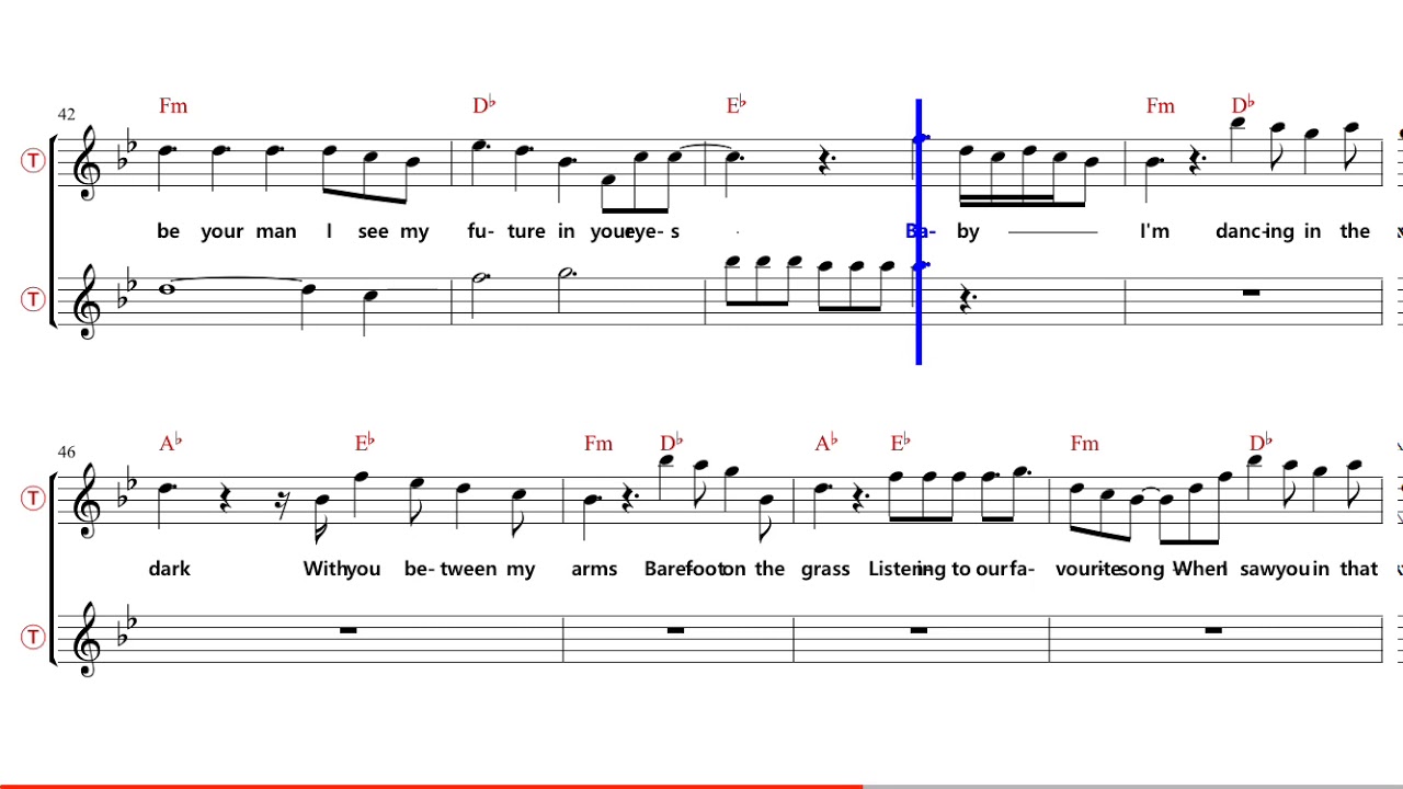perfect - Bb Tenor/Soprano Sax Sheet Music [ Ed Sheeran ]
