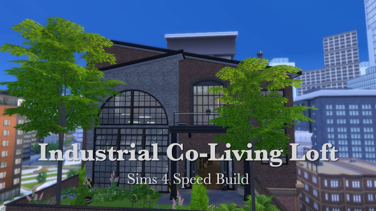Industrial Co-Living Loft | Sims 4 Speed Build | No Commentary
