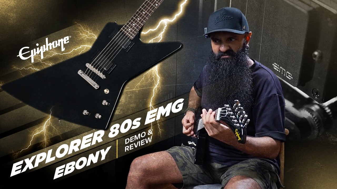 THE BEST THING EPIPHONE HAS DONE: Epiphone Explorer '80s EMG Electric Guitar Demo