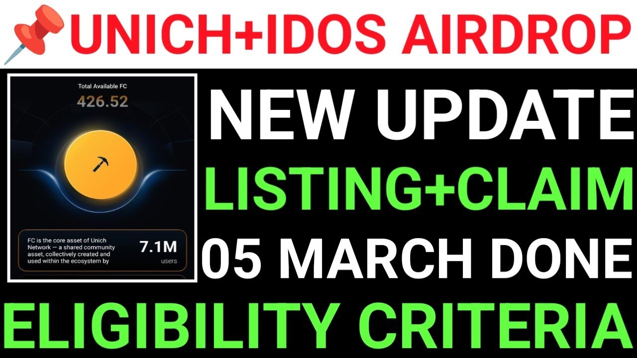 📢UNICH+IDOS TOKEN AIRDROP || NEW UPDATE🔗CLAIM+LISTING || 05 MARCH
