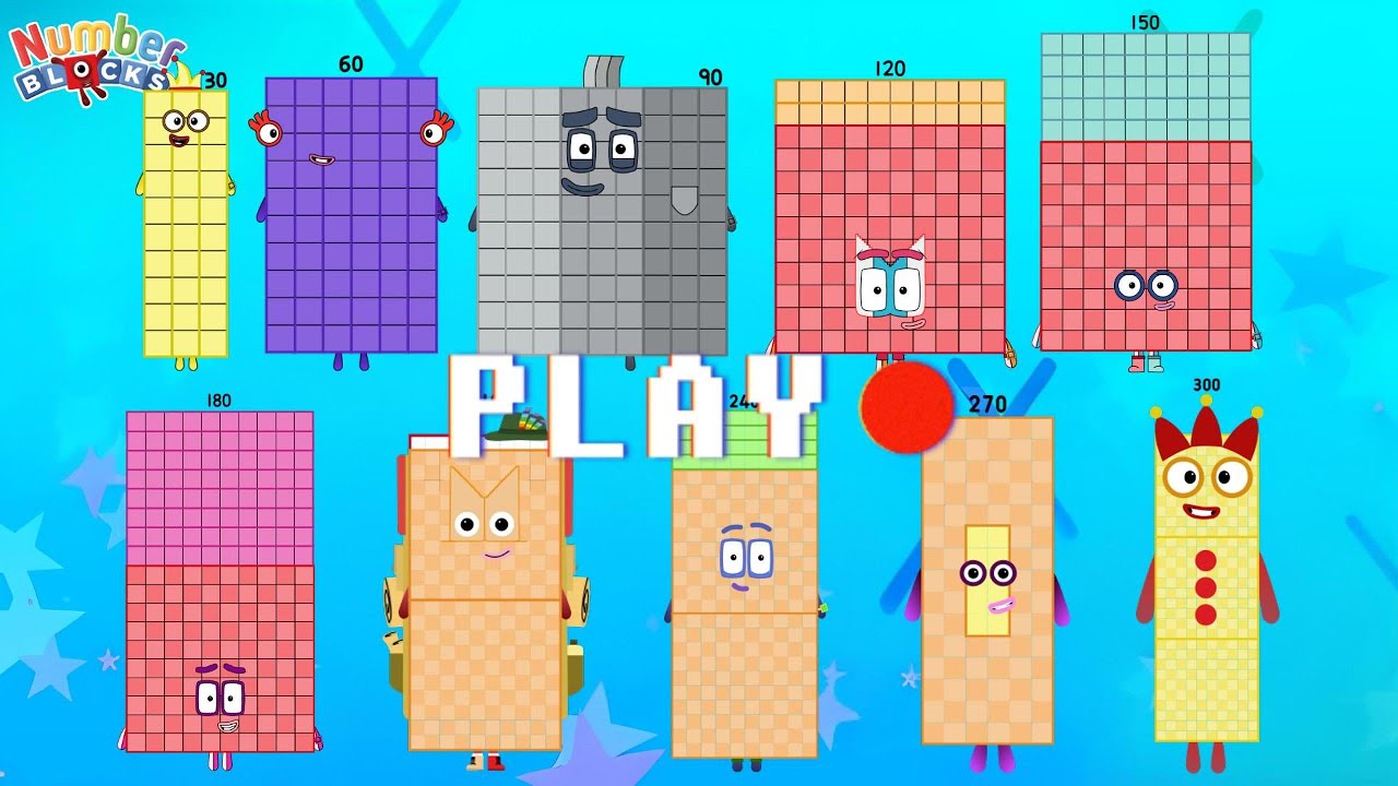NUMBERBLOCKS 30 TIMES TABLE | LEARN TO COUNT BIG NUMBERS MULTIPLICATION | @ColorArt_id