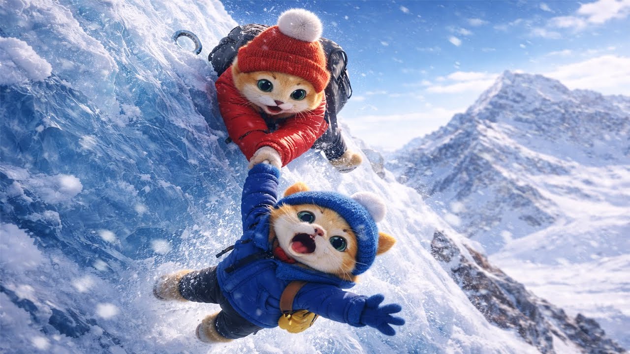 ❄️Mama Cat Lost Her Kitten After Slipping on Ice While Traveling in the Mountains⛰️ | Part 1