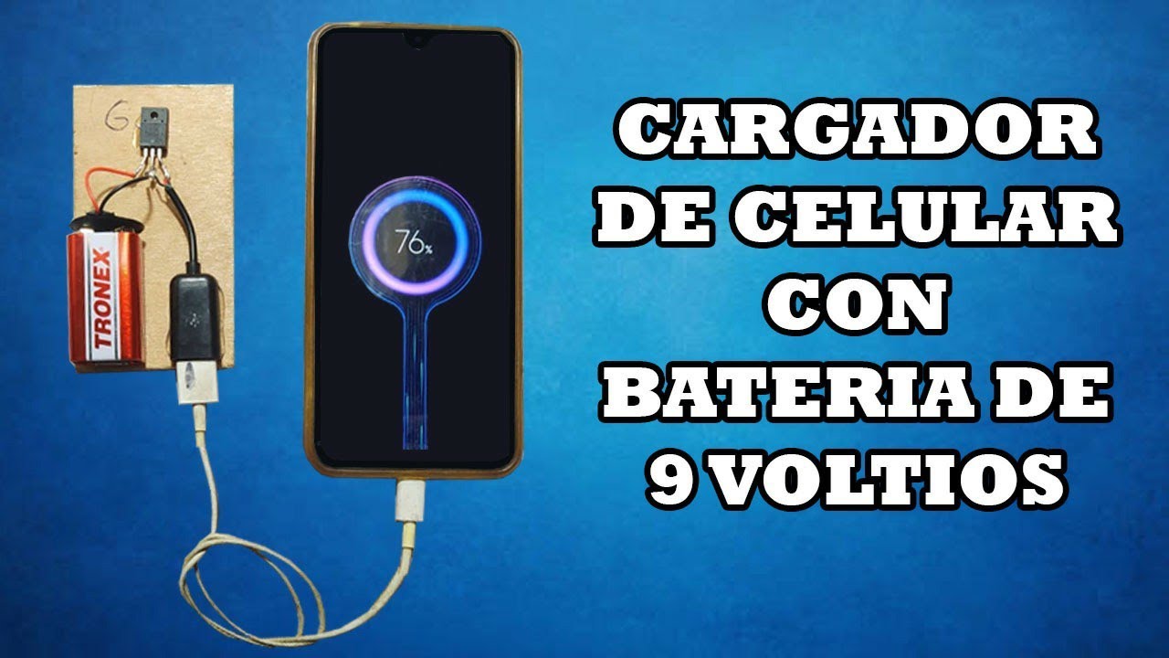 CÓMO HACER UN CARGADOR CASERO CON UNA BATERÍA DE 9 VOLTIOS 