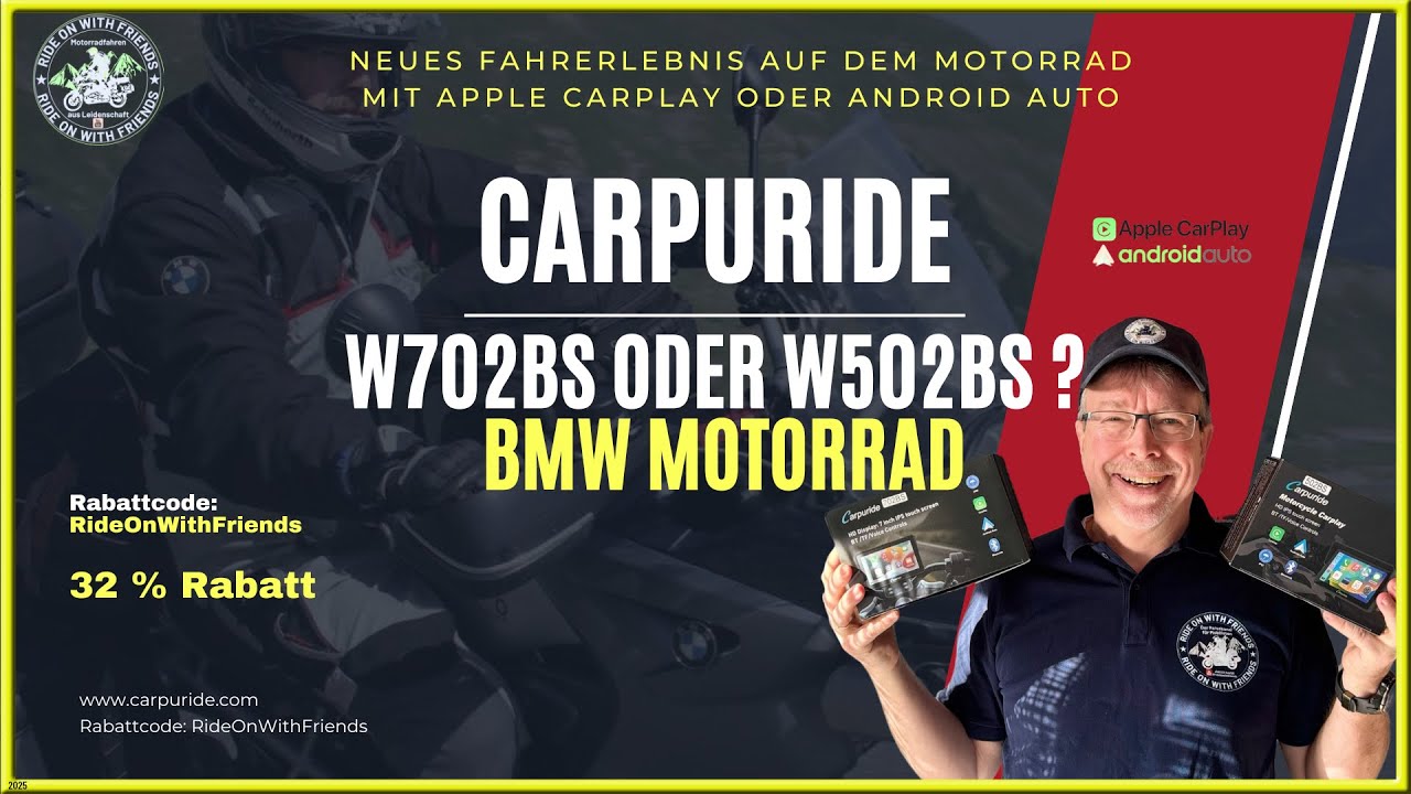 Carpuride W 502 BS - die neue 5 Zoll Variante f&uuml;r Dein BMW Motorrad