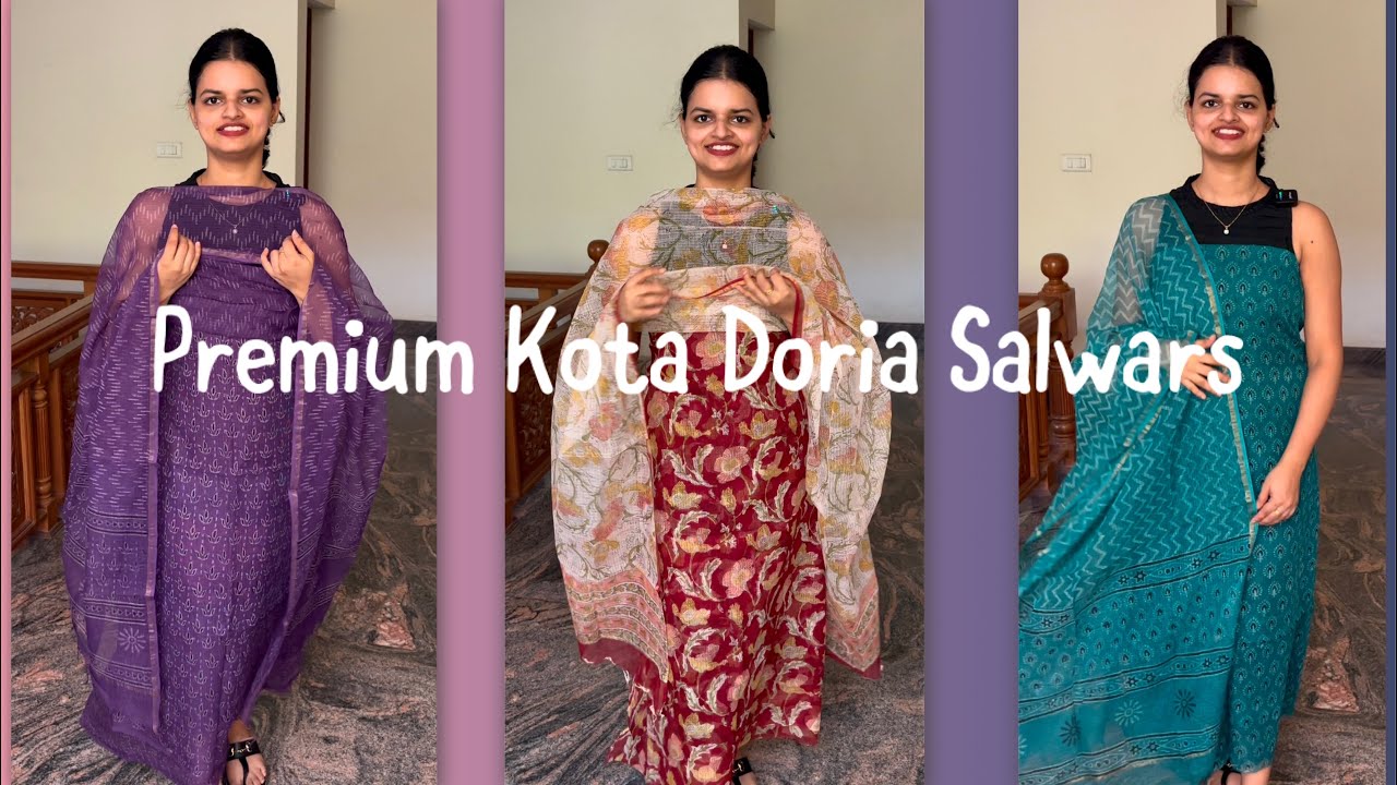 EPI 423|PREMIUM KOTA DORIA SUITS|HANDBLOCKPRINTED #kotadoriya #trending #kotasalwars @curatedvault​