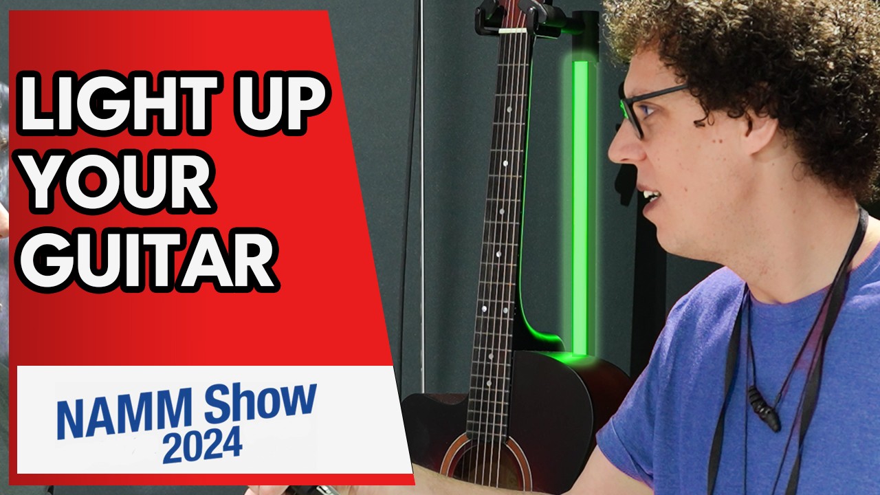 Gravity Glow Stand - a light up Guitar Stand that doesn't SUCK! #NAMM2024