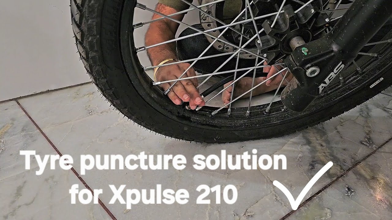 Tyre puncture solution for #hero #xpulse210 