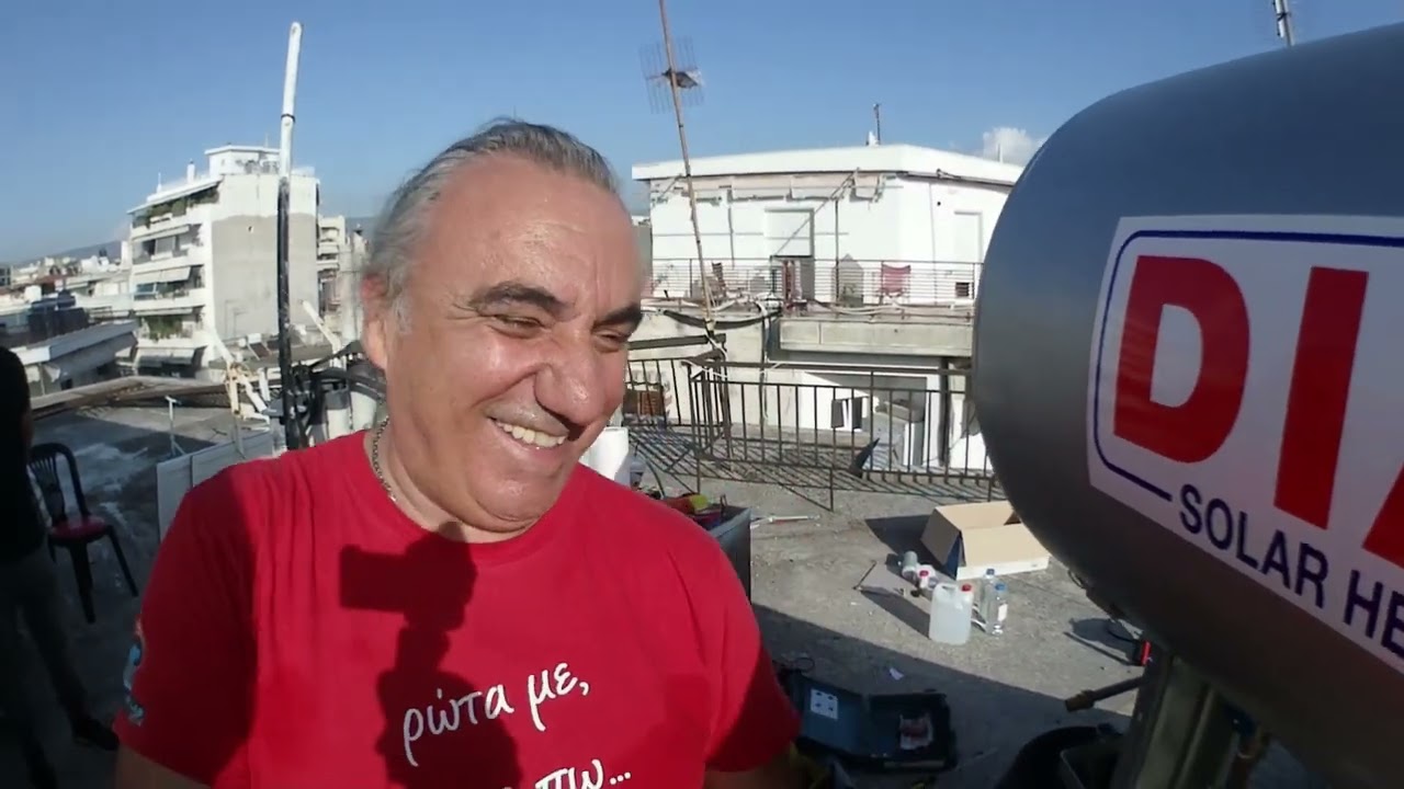 Εγκατάσταση Ηλιακού Θερμοσίφωνα  Σύνδεση - Τοποθέτηση Diana Solar Heates  Industry  DIANA  Ηλιακά