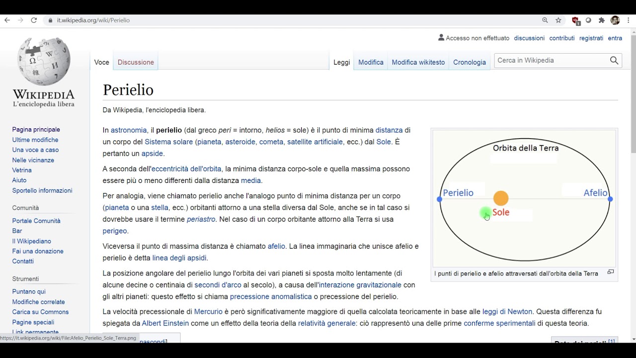 Terra al suo Perielio - 2 Gennaio 2021