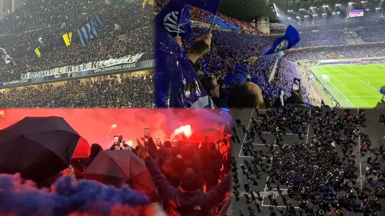Curva Nord Milano tifo in casa contro il Bayern Monaco , 16/04/2025