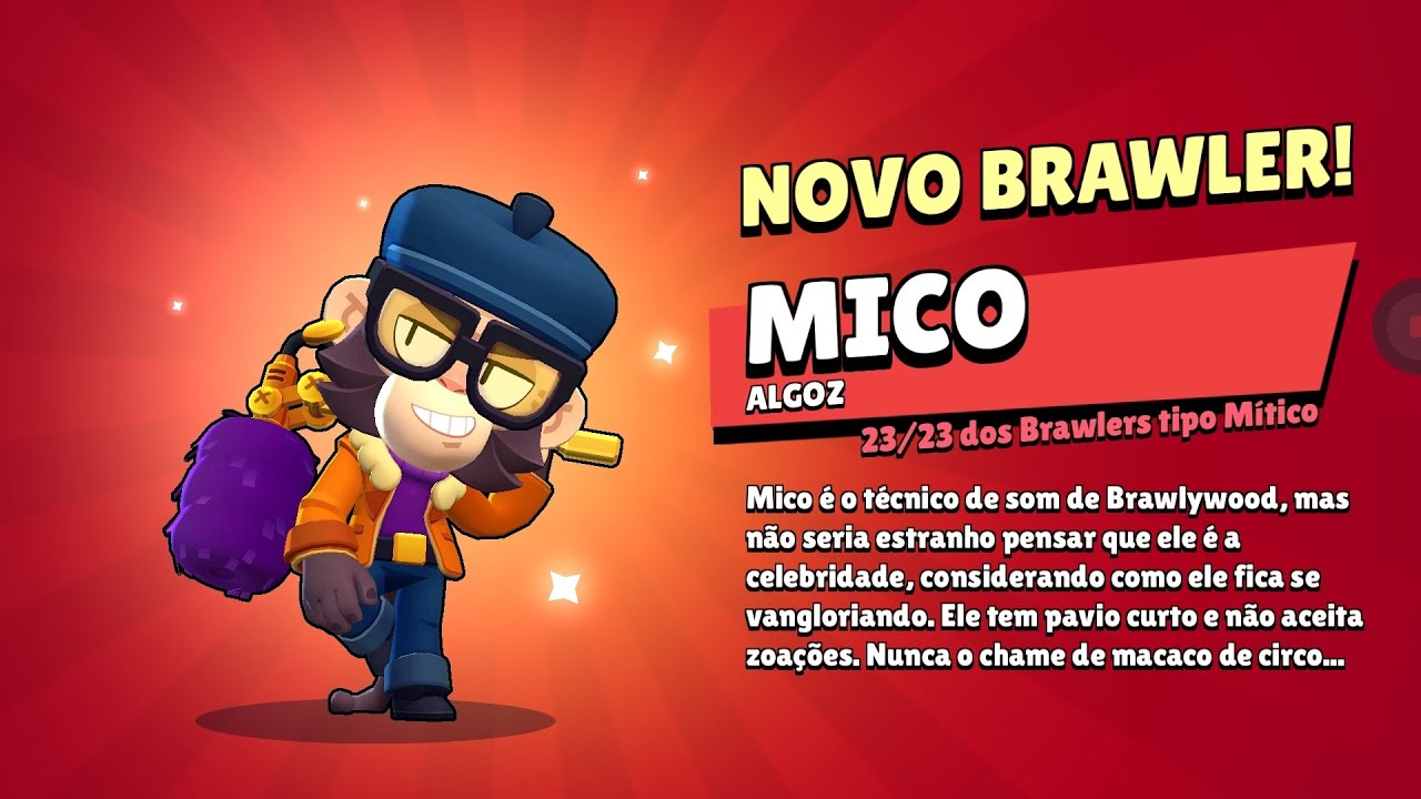 NOVO BRAWLER GRÁTIS MICO!!!