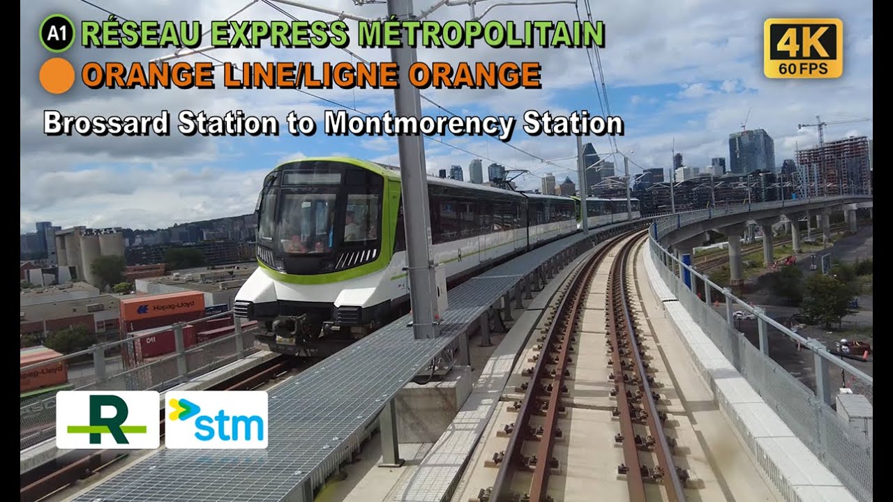 Montreal Metro & REM POV Walk: Brossard Station to Montmorency Station Via Gare Centrale 【4K】