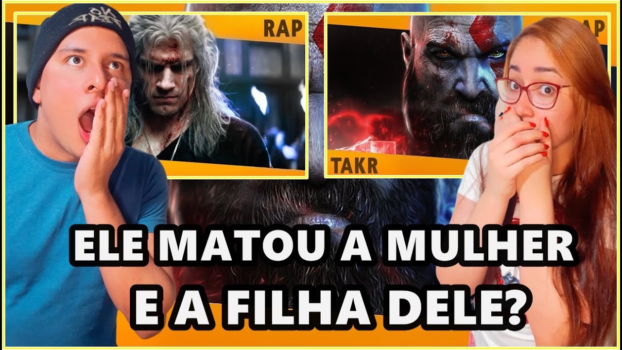 REAGINDO ao O LOBO BRANCO Geralt Rap (The Witcher) e o O DEUS DA GUERRA - Kratos Rap DO Takeru, reac