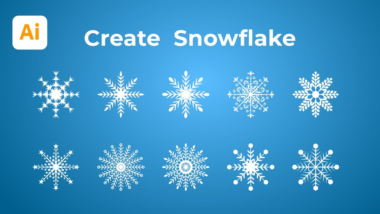 How to Create Snowflake in Adobe illustrator 2023 | Illustrator Tutorial