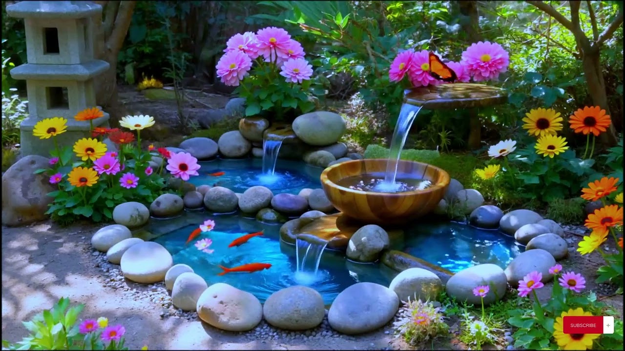 Gentle Relaxing Music + Flowing Water 🌿 Insomnia Relief