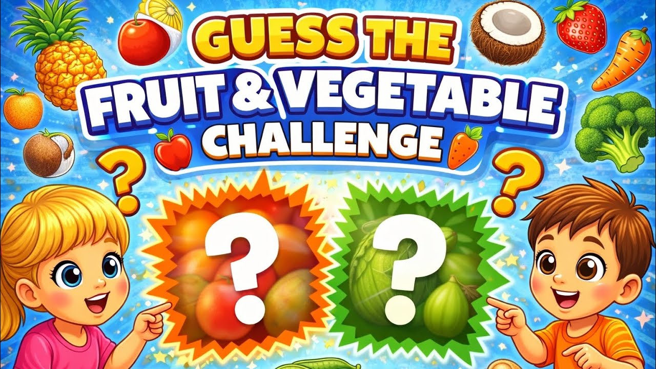 Guess the Fruit & Vegetable 🍎🥕 | Fun Kids Quiz + Tricky Questions!