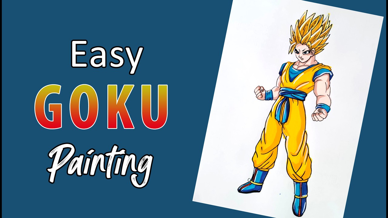 Goku Painting/Dragon Ball/Goku Anime Art/Drawing Goku/Anime Painting/Goku Art/Poster Color Painting