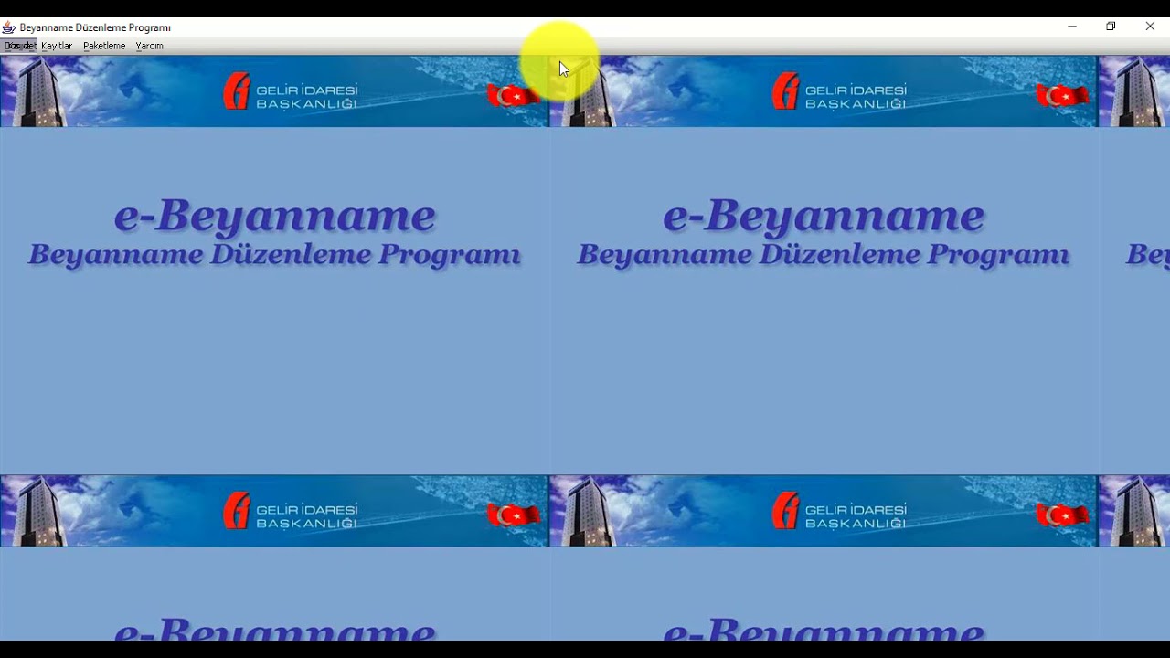 BDP(Beyanname D&uuml;zenleme Programı) Kullanımı Temel D&uuml;zey