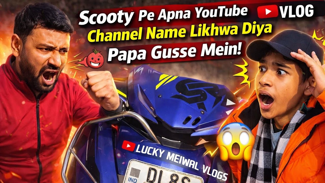 “Scooty Pe Yt Channel Name Likhwa diya