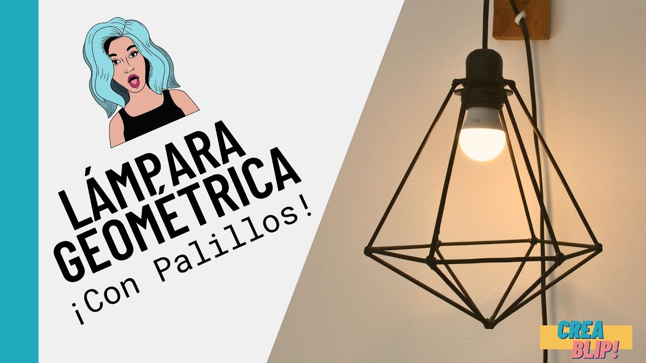 Como hacer LÁMPARAS GEOMÉTRICAS con PALITOS