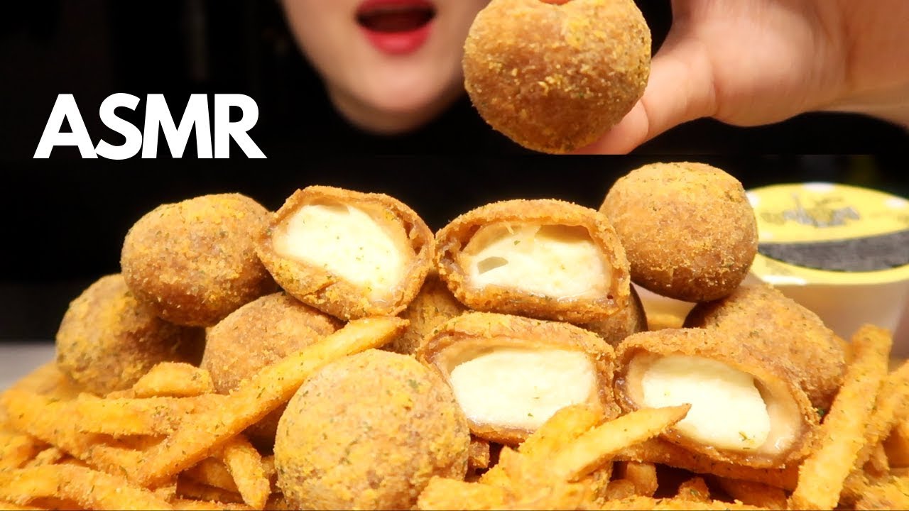 ASMR CHEESE DONUTS CHEESE BALL FRENCH FRIES *No Talking* BHC 뿌링치즈볼 뿌링감자튀김 리얼사운드 먹방 【咀嚼音】チーズボール、ポテト