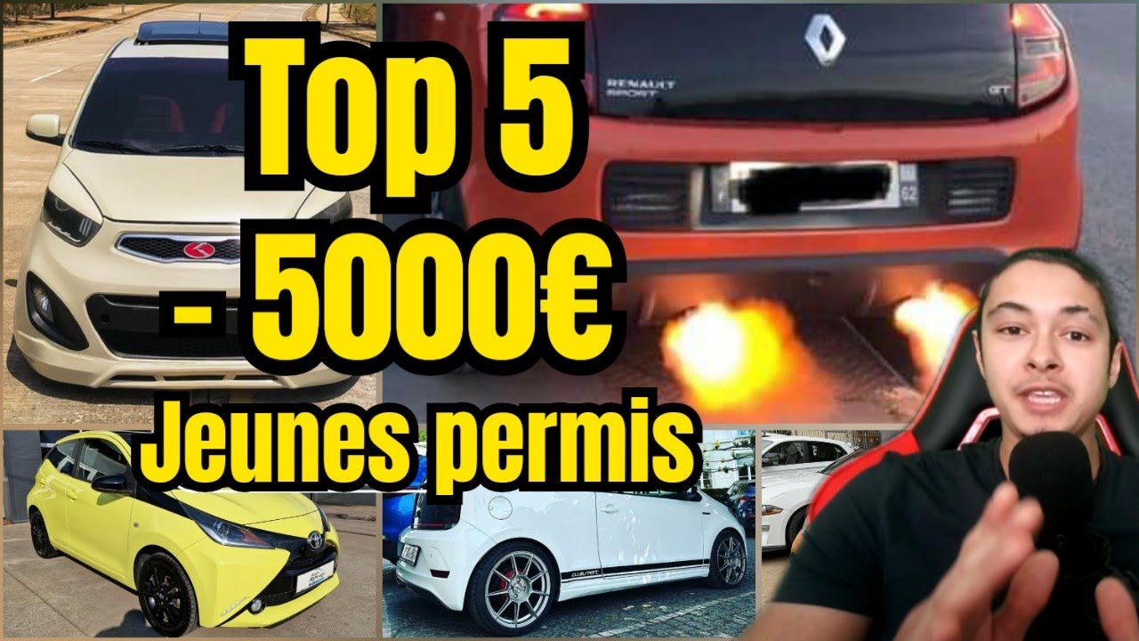 TOP 5 VOITURE à MOINS de 5000€ pour JEUNE PERMIS CRIT'AIR 1 !! Première voiture pas cher !