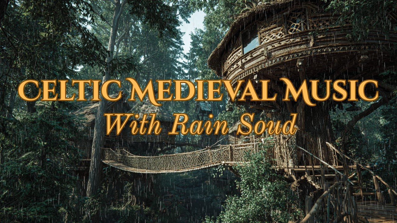 Peaceful Celtic Medieval Music for Relaxation – Medieval Castle Rain Ambience for Deep Rest & Calm