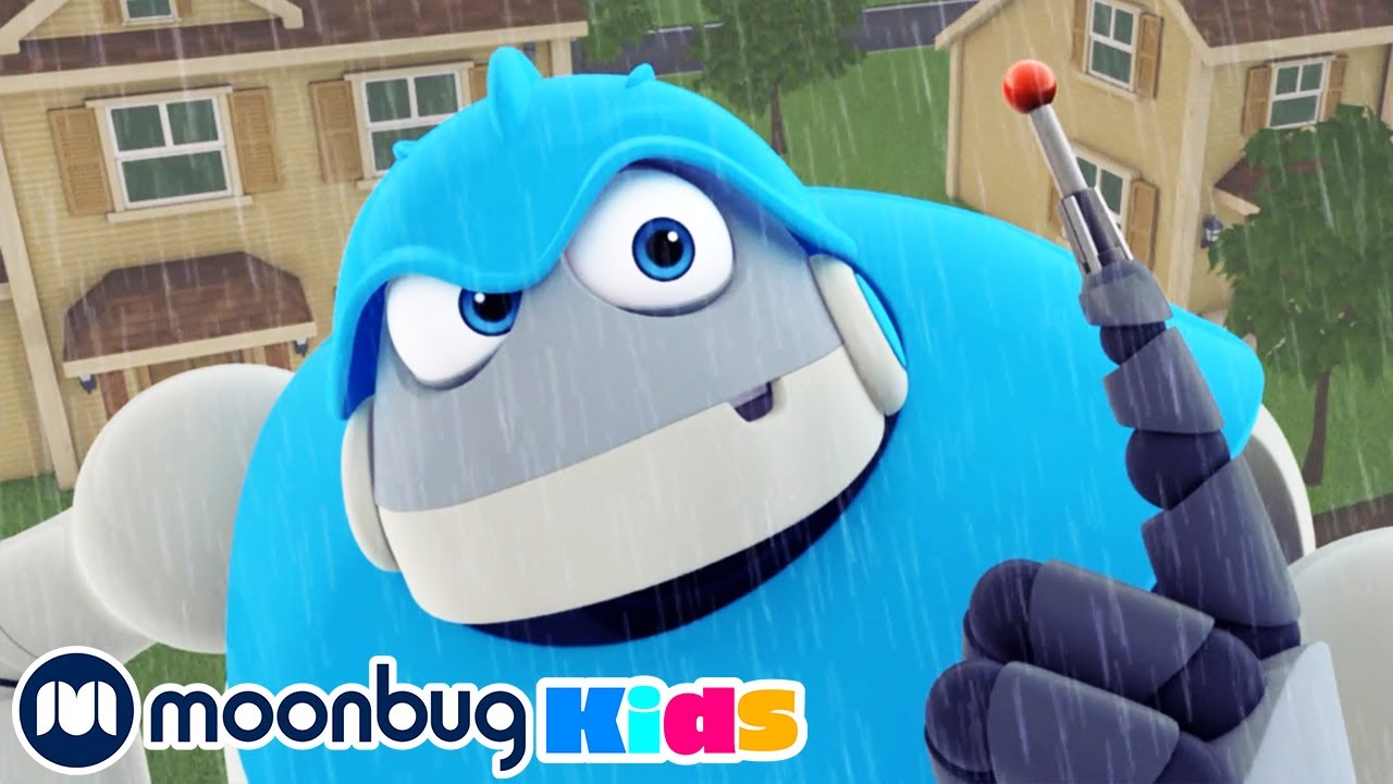 Fiddling On The Roof - Kids Video Subtitles | Arpo the Robot | Cartoons for Kids | Moonbug Literacy