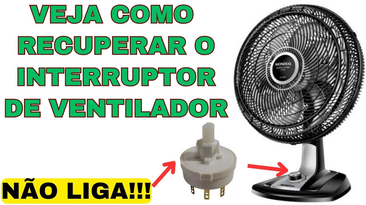 veja como consertar chave interruptor de ventilador que não liga ou não funciona todas velocidades