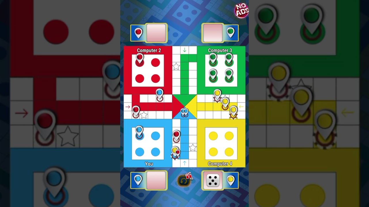 Ludo game in 4 players | Ludo gameplay 🔥#ludo #ludoking #shorts 