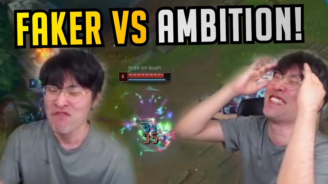 Faker Bullying Ambition (СНОВА) — Лучшие моменты трансляции LoL (с переводом)