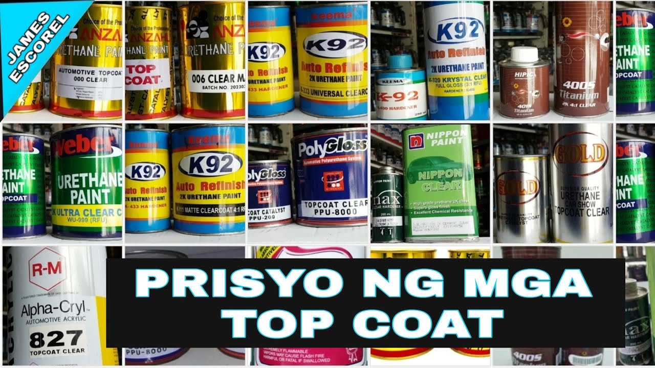 presyo ng mga top coat  #automotive #paint