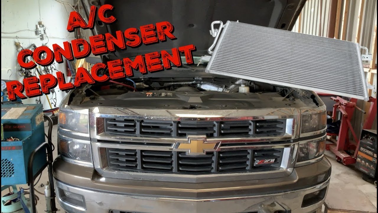 Замена конденсатора кондиционера Chevrolet Silverado 2014-2018 годов выпуска — Sierra, Tahoe, Yuk...