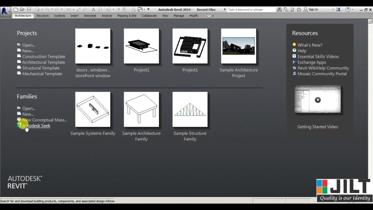 Revit Architectural Tutorial 1 - User Interface