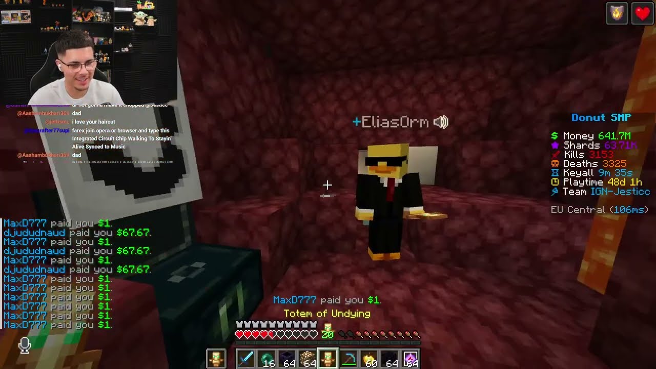 BALD | Teleporting To Viewers & Rating Bases on Donut SMP
