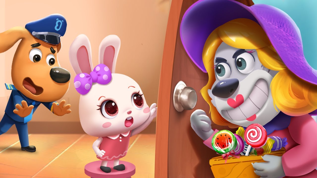 دق دق الباب الذئب | لا تفتح الباب للغرباء | كرتون اطفال | نقيب لابرادور | بيبي باص | BabyBus Arabic