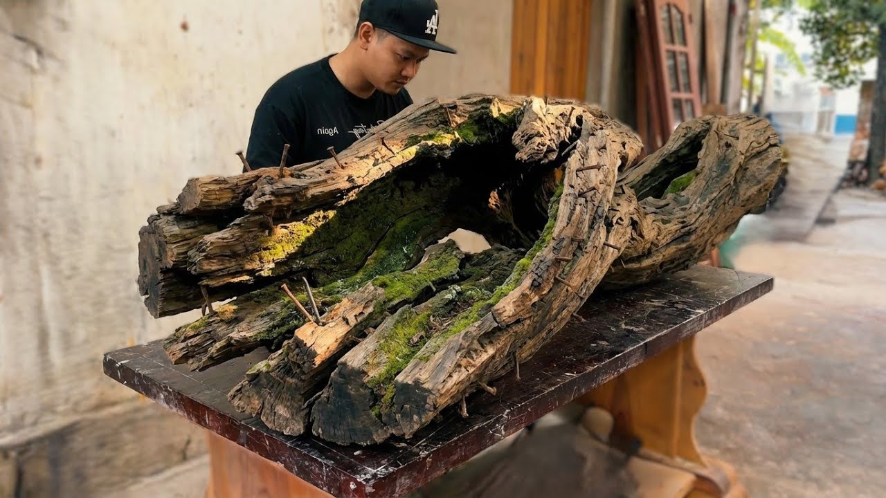The Magical Fusion of High-End Craftsmanship and Hollow Wood Slices: A Stunning Art Creation!