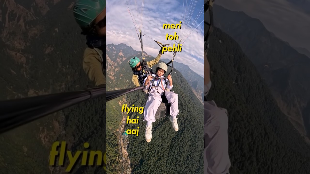 Behan dar gyi  😂 #youtubeshorts #paragliding #paraglidingfunny#travel #aajkuchtoofanifoodi #shorts