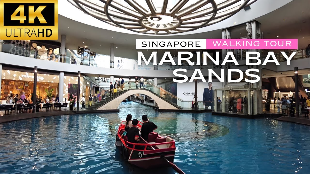 The Shoppes at Marina Bay Sands Walking Tour | Singapore Luxury Mall Walk [4K]