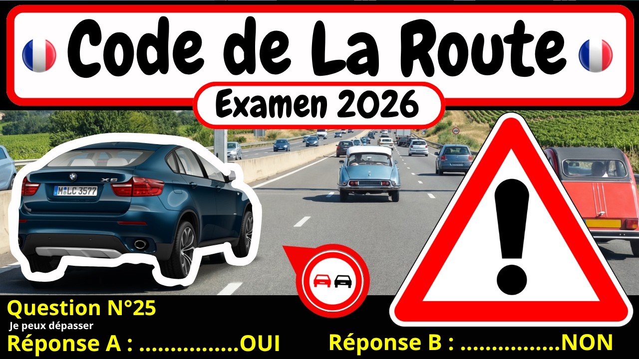 ✅ TEST GRATUIT DU CODE DE LA ROUTE 2026 🚗 #215