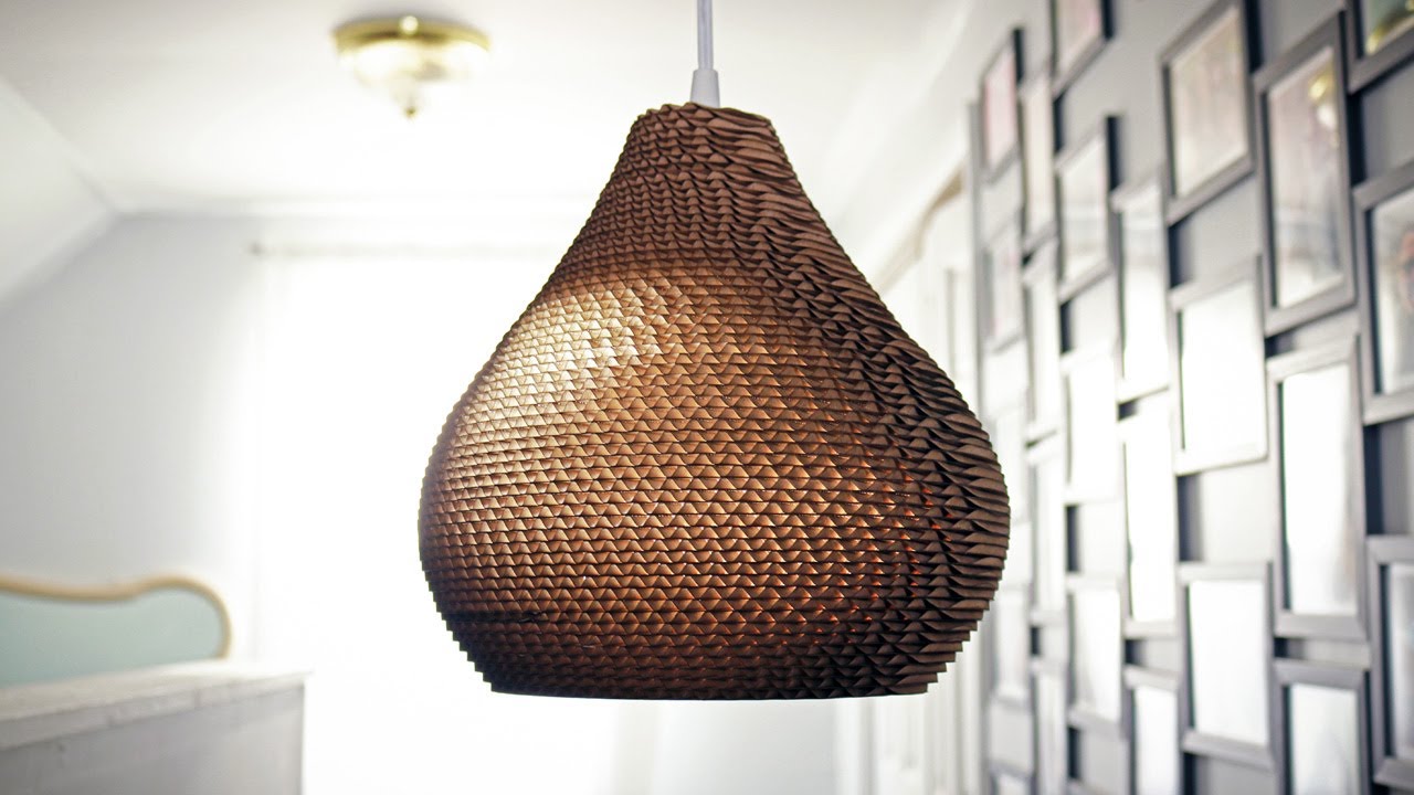 How to Make a Cardboard Teardrop Pendant Light