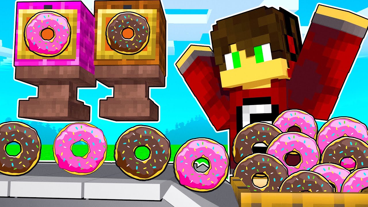 CRIEI UMA FABRICA DE DONUTS no MINECRAFT E FIQUEI RICO! ✭ Guihh ✭