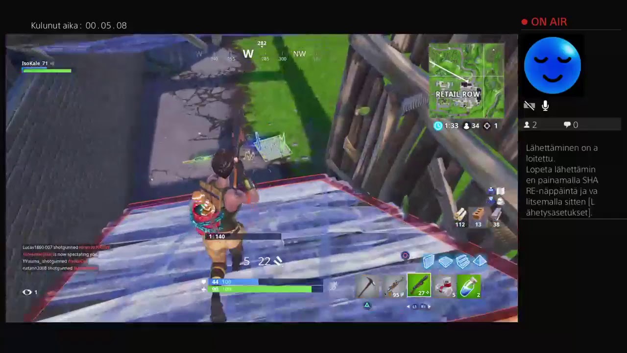 K&auml;ytt&auml;j&auml;n IsoKale_71 PS4-live-l&auml;hetys