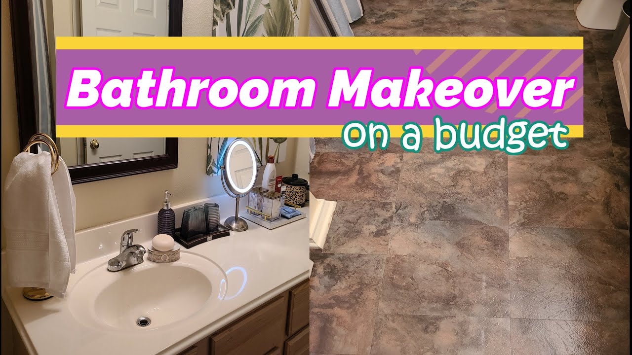 Simple Bathroom Makeover | Vinyl Self Adhesive Floor Tiles