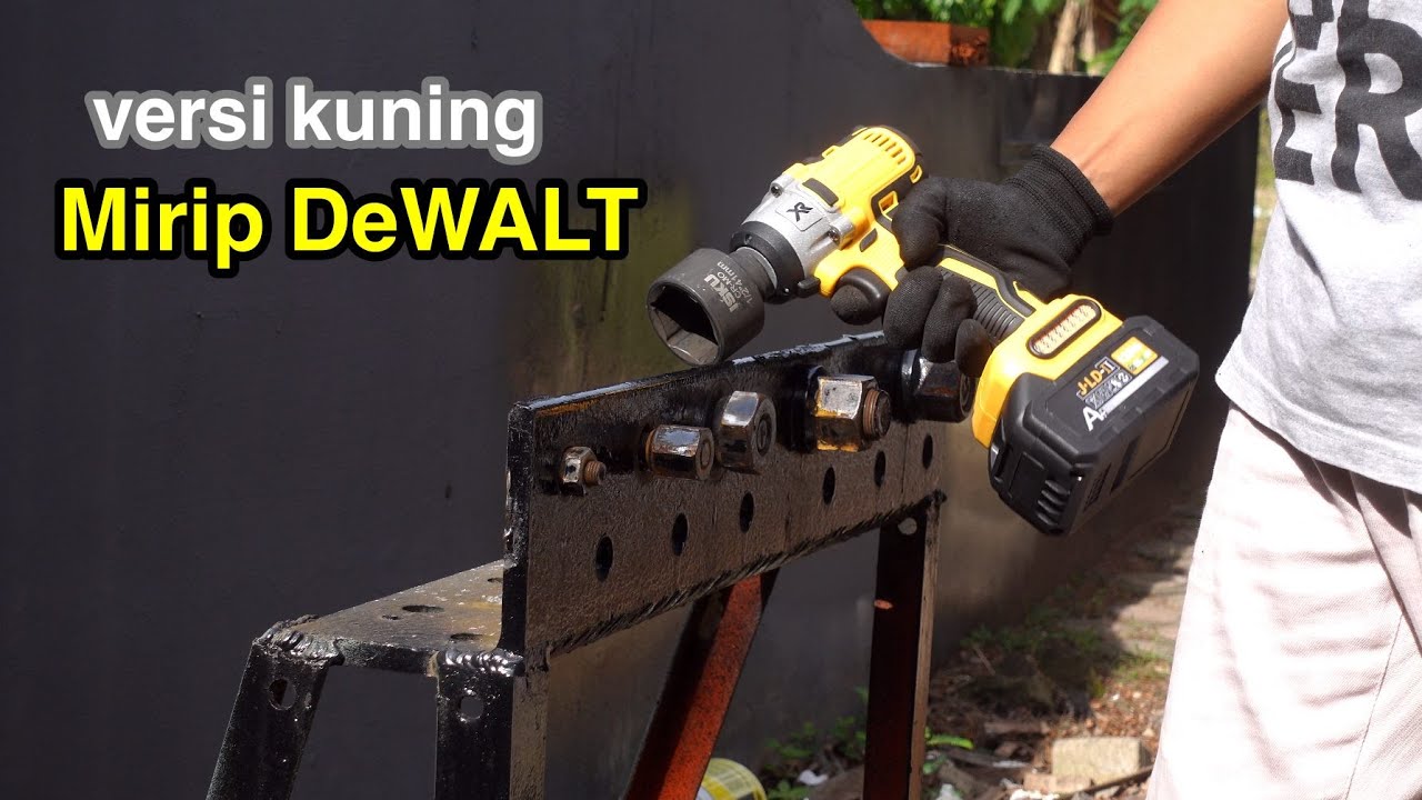 JLD kuning versi baru!!, 450rb dpt 2 baterai 4.0ah! - JLD CORDLESS BRUSHLESS IMPACT WRENCH 128VF