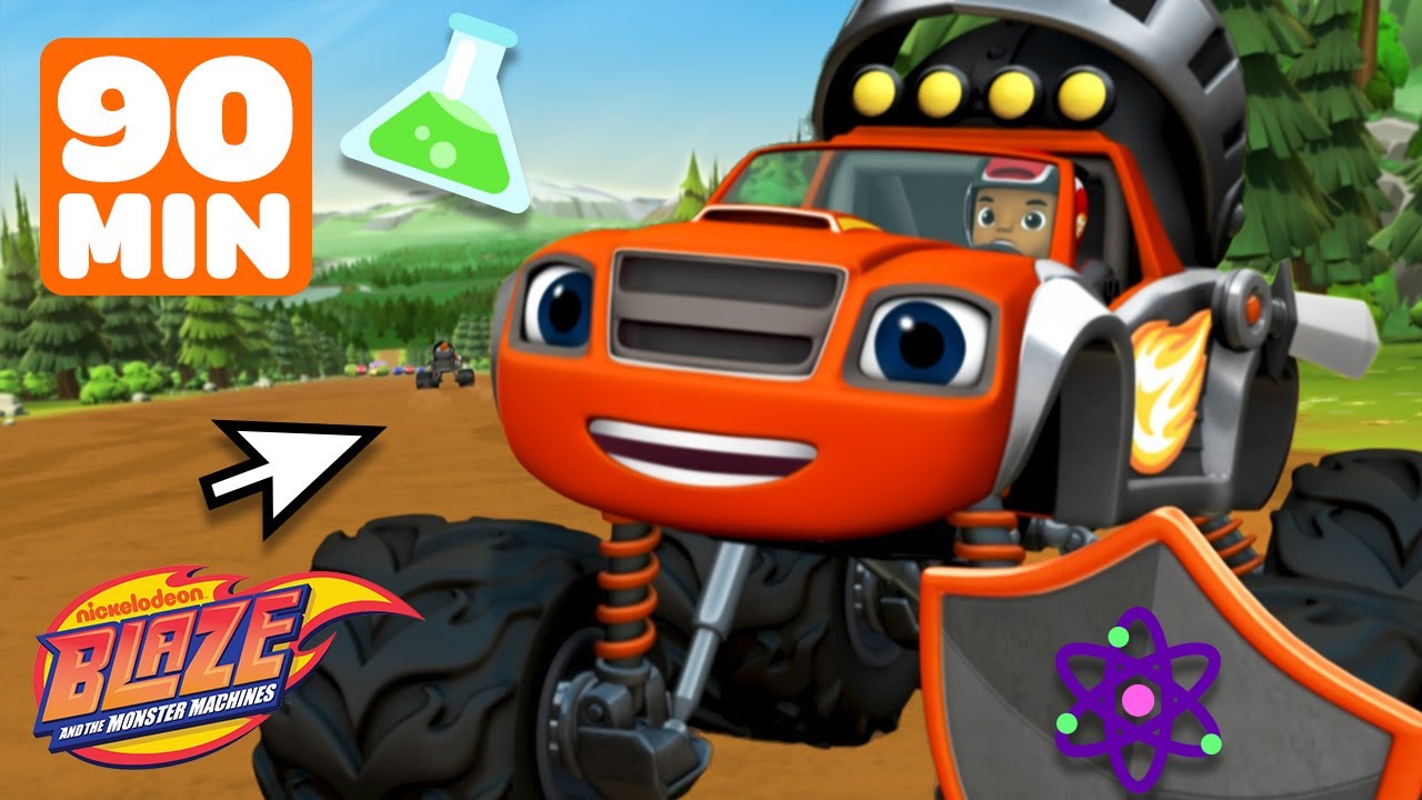 Blaze Uses STEM to Rescue Knights, Count and More! | 90 MINUTES | Blaze and the Monster Machines